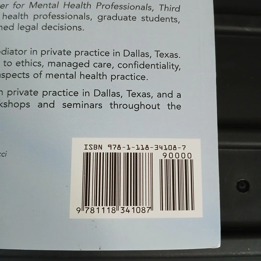 Portable Lawyer for Mental‎ Health Professionals : An A-Z Guide Third Edition ZA